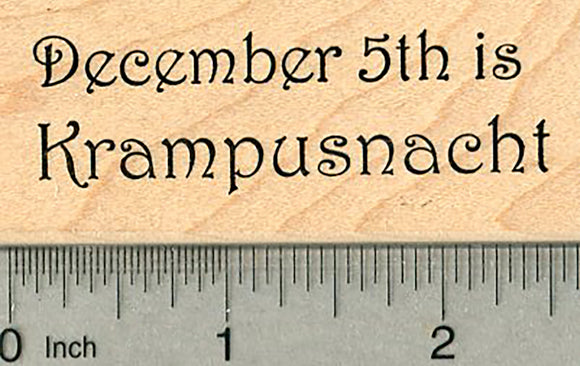Krampusnacht Rubber Stamp, December 5th