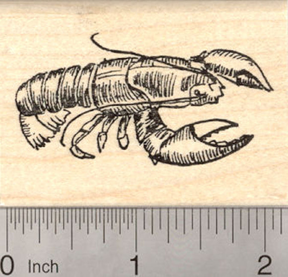 Lobster Rubber Stamp, Crustaceans, Seafood, Clawed