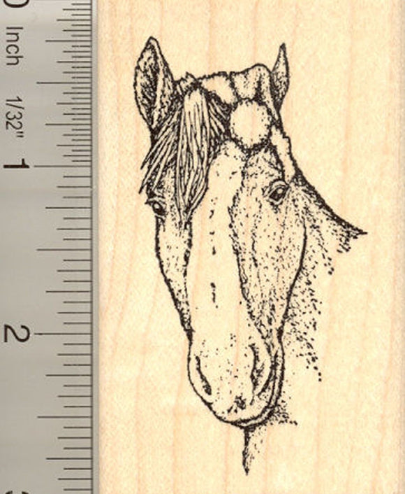Christmas Arabian Horse (Pribo) Rubber Stamp