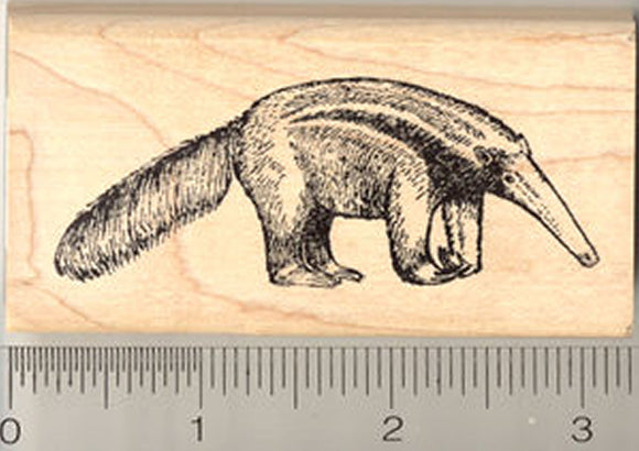 Giant Anteater Rubber Stamp, Ant Bear, Insectivore, Mammal,