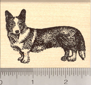 Welsh Corgi Dog Rubber Stamp, Cardigan