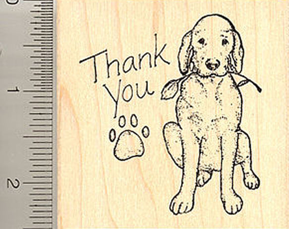 Thank You Dog Rubber Stamp