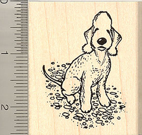 Bedlington Terrier Rubber Stamp