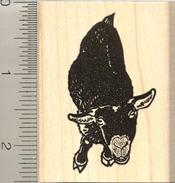 Black Goat Rubber Stamp