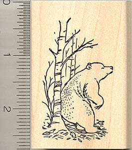 Bear in Woods Rubber Stamp