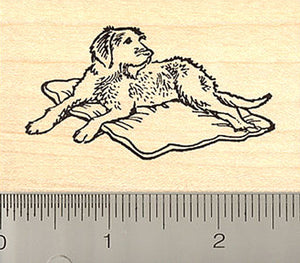 Labradoodle Dog Rubber Stamp