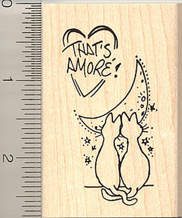 That's Amore Cats, Romantic Rubber Stamp
