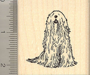 Komondor Dog Rubber Stamp