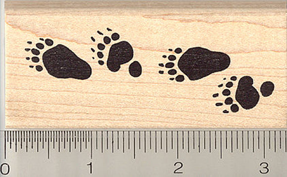 Bear Tracks Rubber Stamp