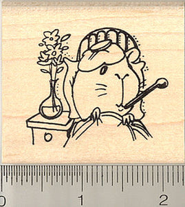 Get Well Guinea Pig Rubber Stamp