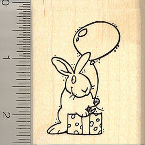 Birthday Bunny Rubber Stamp