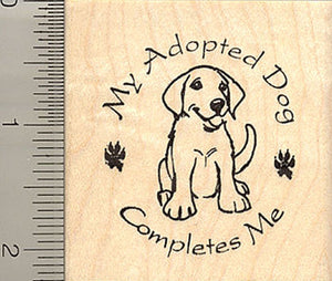 Adopted Dog Saying Rubber Stamp