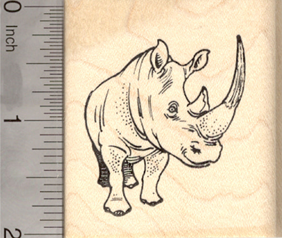 Rhinoceros Rubber Stamp