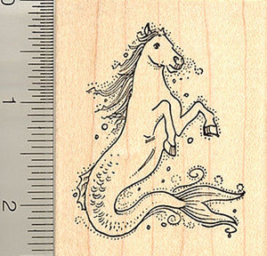Hippocamp (Seahorse) Rubber Stamp