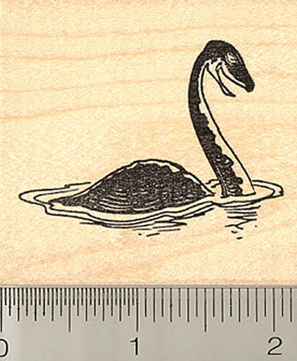 Cute Loch Ness Monster Rubber Stamp