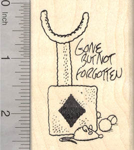 Gone but not Forgotten Cat Rubber Stamp