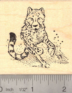 Running Cheetah, Wildlife Rubber Stamp