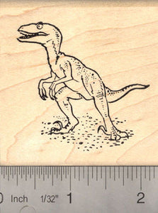 Deinonychus Dinosaur Rubber Stamp