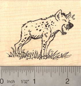 Laughing Hyena Rubber Stamp African Wildlife