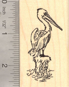 Pelican Bird Rubber Stamp