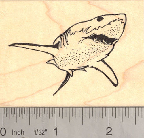 Great White Shark Rubber Stamp