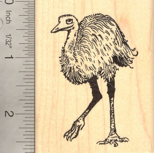 Australian Emu Bird Rubber Stamp