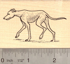 Lurcher Dog Rubber Stamp