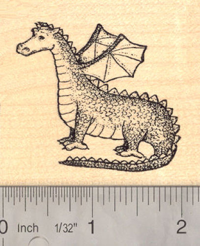 Dragon Rubber Stamp, Mythological, Fantasy – RubberHedgehog Rubber Stamps