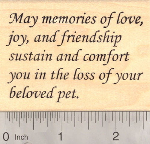 Sympathy in pet loss Rubber Stamp