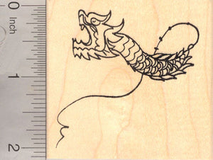 Chinese Dragon Kite Rubber Stamp