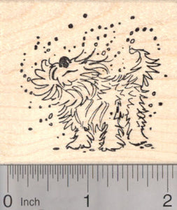 Wet Dog Rubber Stamp, Summer Fun at the Pool