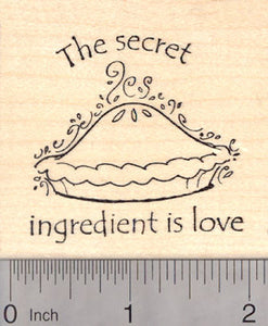 The Secret Ingredient is Love, Pie Rubber Stamp