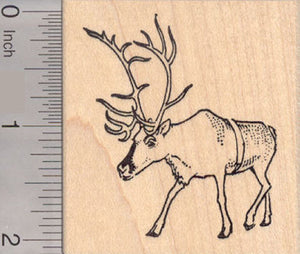 Santa's Reindeer Rubber Stamp, Christmas