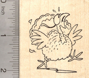 Thanksgiving Turkey Rubber Stamp, Raising the Alarm