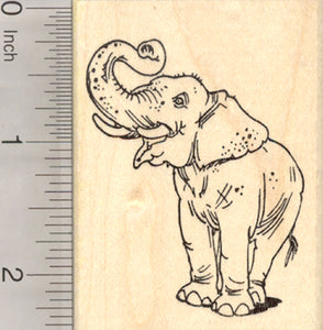 Asian Elephant Rubber Stamp, Standing, Endangered Wildlife, India, Sumatra, Asia