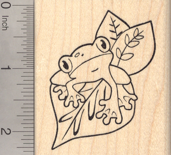 Tree Frog Rubber Stamp