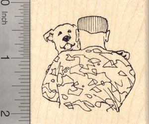 Military Dog Rubber Stamp, Therapy Labrador Retriever
