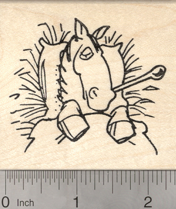 Get Well Horse Rubber Stamp, Large