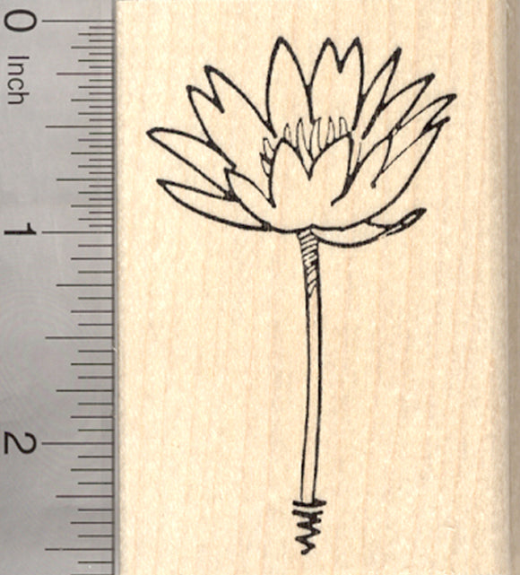 Lotus Blossom Rubber Stamp, Bean of India, Vietnam