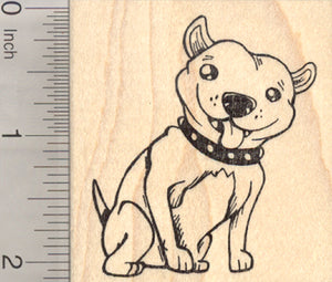 American Pitbull Terrier Rubber Stamp, Staffordshire Bull Dog