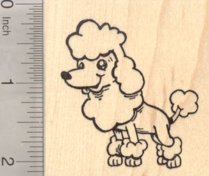 Poodle Dog Rubber Stamp
