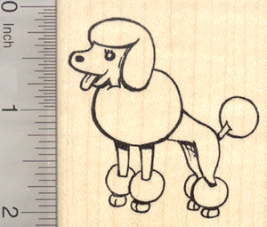 Poodle Dog Rubber Stamp