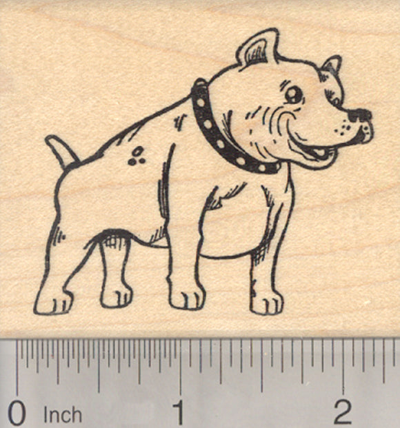 American Pitbull Terrier Rubber Stamp, Staffordshire Bull Dog