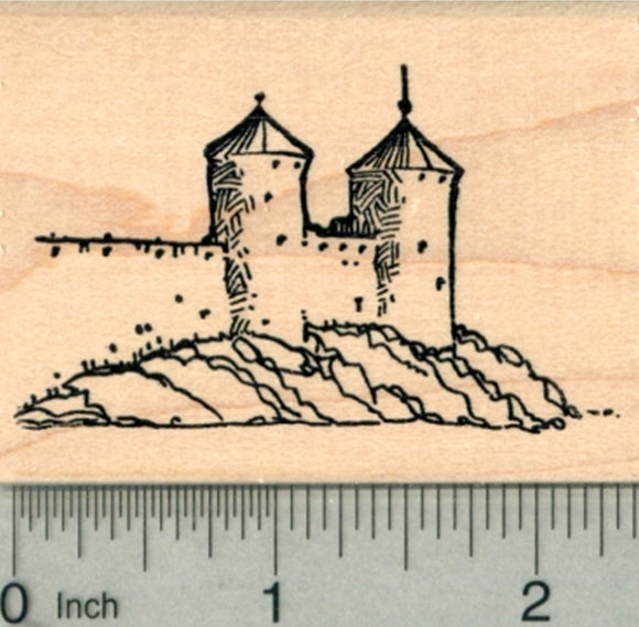 Irish Castle Rubber Stamp, Fortress