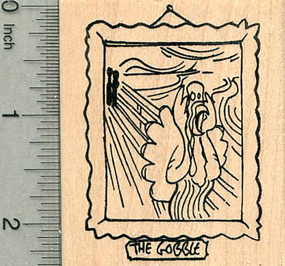 The Gobble Rubber Stamp, Thanksgiving Munch Scream Tribute