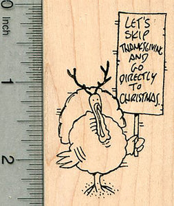 Thanksgiving Rubber Stamp, Turkey Protest