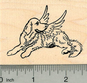 Dog Angel Rubber Stamp, Labrador Retriever, Pet Loss