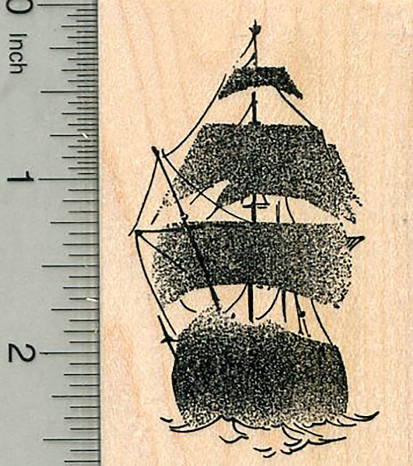 Ghost Ship Rubber Stamp, Pirate Series