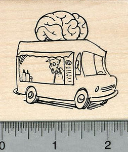 Zombie Rubber Stamp, Brain Food Truck