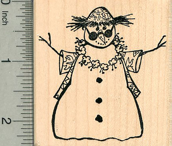 Snowman Rubber Stamp, Holiday Series